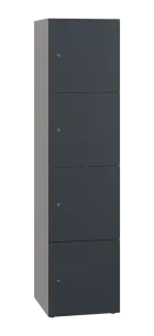 DOMINIT 44 úložná skříň 4-boxová, 1817x450x400 mm, korpus šedý, dvířka antracit